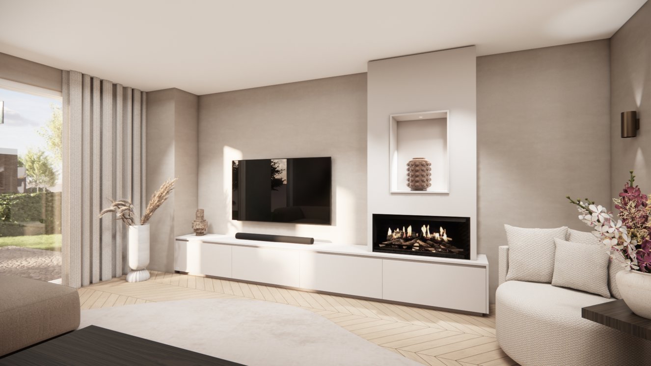 Mason Kalfire	E-ONE	100F TV-Meubel 4-kleppen Chimney Grand