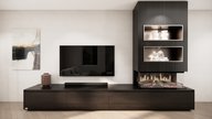 tv meubel met koof en Kalfire elektrische haard e-one 100S