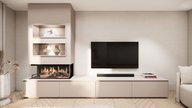 tv meubel met koof en Kalfire elektrische haard e-one 100S