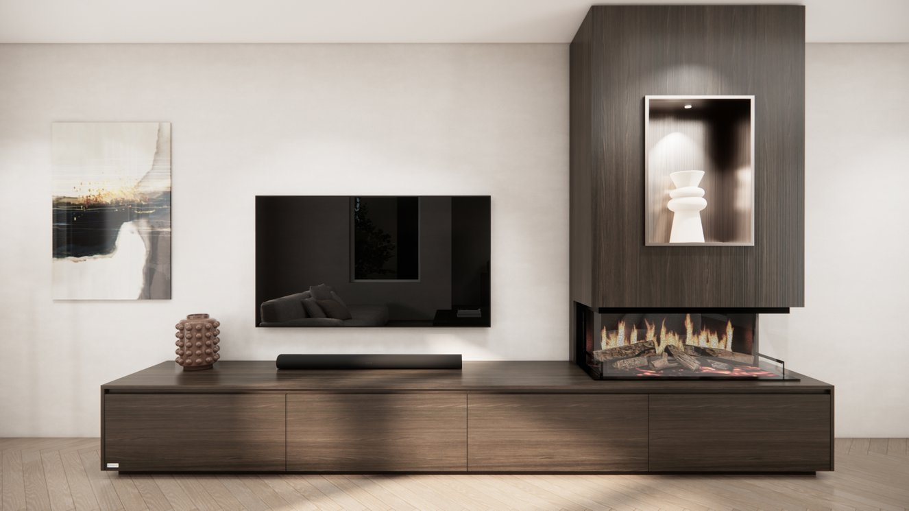 Mason Kalfire	E-ONE	100S TV-Meubel 4-kleppen Chimney Grand