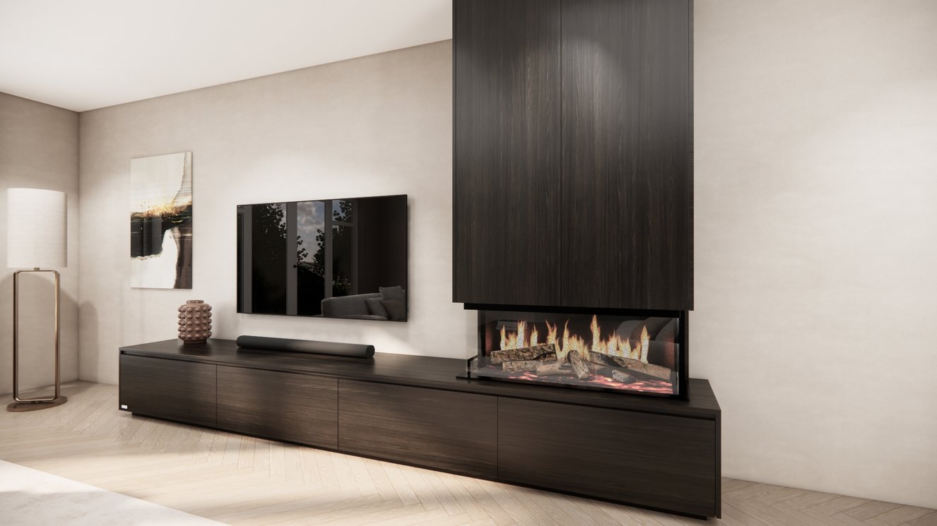 Mason Kalfire E-ONE 100S TV-Meubel 4-kleppen Chimney Royal