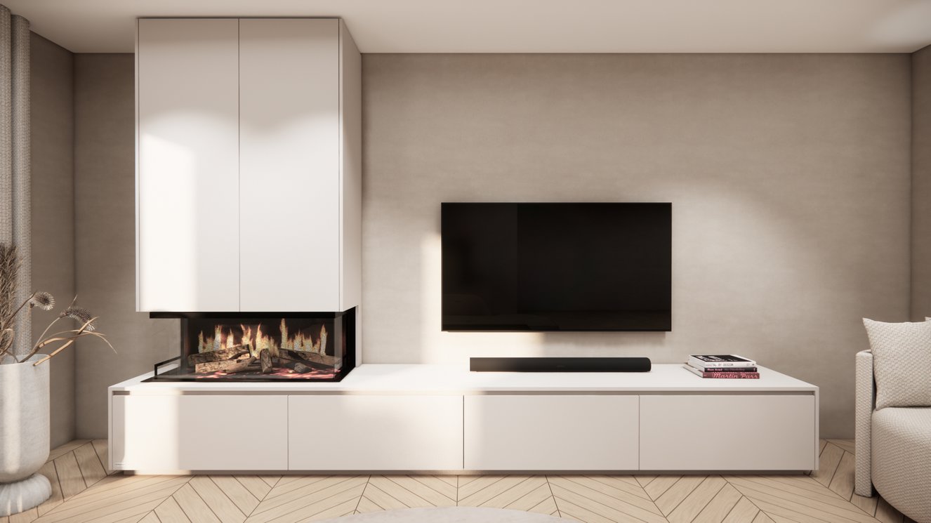 Mason Kalfire E-ONE 100S TV-Meubel 4-kleppen Chimney Royal