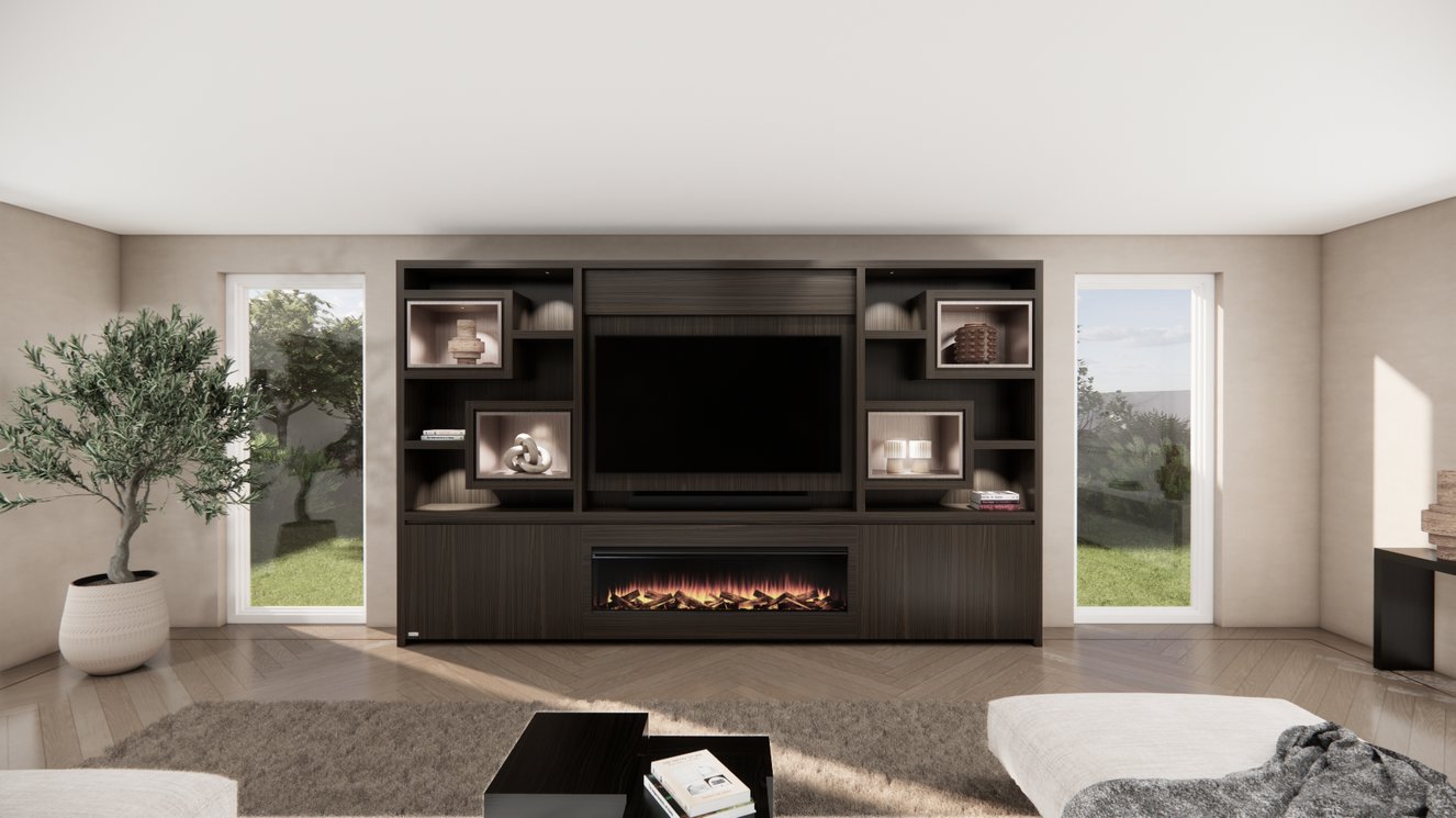 Monroe Cinewall King-size 350-410	cm Eiken British	Fires