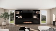 Monroe Cinewall King-size 350-410 cm Eiken British Fires 1600