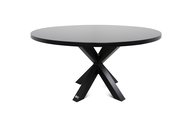 Eettafel Walton | Rond tafelblad zwart | Spinpoot | PUUUR